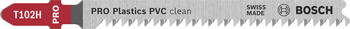 5 figūrzāģa asmeņi T 102 H, Clean for PVC, Figūrzāģiem PRO PLASTICS PVC CLEAN T102H FIGŪRZĀĢA ASMENS, 2608667446, BOSCH (2608667446)