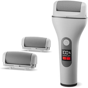 Ray Battler Callus Remover RB 0018, 2 скорости, LED дисплей, IPX5, 5V, 1200mAh, 4ч работы, дорожный чехол, ролики: мелкие, обычные (RB 0018)