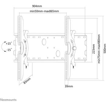 Neomounts televizora stiprinājums PLASMA-W200BLACK 37-85