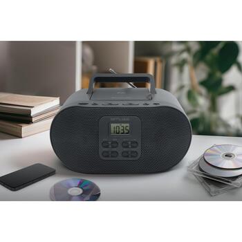Muse M-33BT портативное радио CD/MP3-плеер, Bluetooth, USB, AUX, 20 FM-станций, дисплей, аккумулятор (M-33BT)