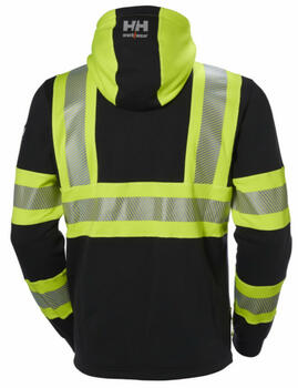 Helly Hansen Hi-vis jaka ar kapuci 79273_369-S, 0.726kg, dzeltena/melna, EN ISO 20471, 1. klase, 3M atstarojošas joslas (79273_369-S)