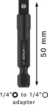 Tiecienskrūvgriežiem, akumulatoru skrūvgriežiem PRO SOCKET ADAPTER AR LODVEIDA SAVIENOJUMU BOSCH 2608522562 (2608522562)