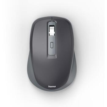 Hama беспроводной комплект клавиатуры и мыши U8173065, USB, 10 м, 800-1600 dpi, батарейки AAA, серый, черный (U8173065)