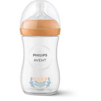 Philips Avent barošanas pudelīte Natural Response 260 ml, vidējas plūsmas knupītis, 1m+ (SCY903/74)