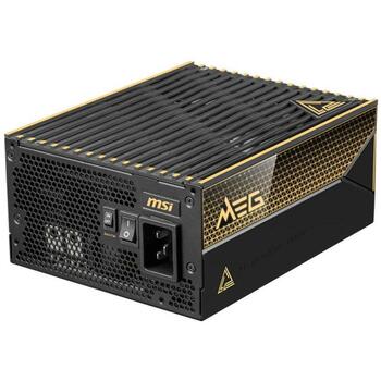 Msi Datora barošanas bloks MEG AI1600T PCIE5, 1600W, 100-240V, 80 PLUS Titanium, pilnībā modulārs, melns (MEG AI1600T PCIE5)