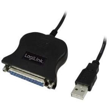 Logilink USB параллельный адаптер UA0054A, 1.8м, USB-A мужской на DB25, черный, EPP/ECP, USB 1.1 (UA0054A)