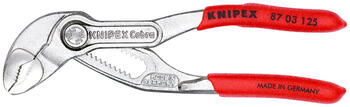 Ūdens sūkņa knaibles KNIPEX Cobra® 87 03 125, 125 mm, 13 pozīcijas, ērti rokturi, augsta izturība pret nodilumu (87 03 125)