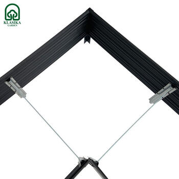Paaugstinātā dārza dobe Wood Look L – formas, brūna: 150x150x75x75x75x75 cm, h-30 cm; 9993550291336 KLASIKA (24356)
