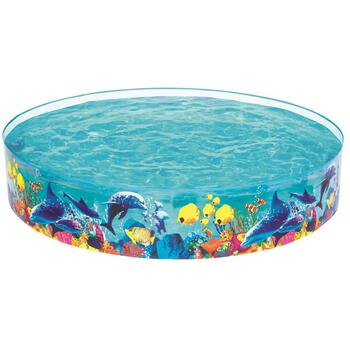 Bestway Детский Бассейн Odyssey 55031 8913781, 244 см, 46 см, 2074 л, ПВХ, быстрое слива, заплатка для ремонта (8913781)