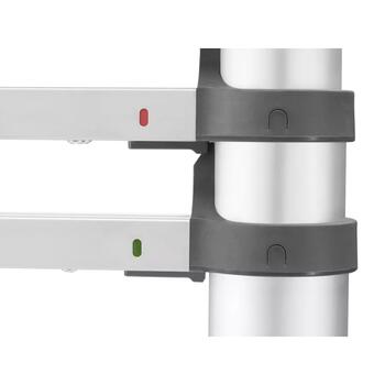 Hailo Teleskopiskās kāpnes T80 FlexLine 037113111, 11 pakāpieni, alumīnijs, 102-322 cm, 395 cm, 150 kg (037113111)