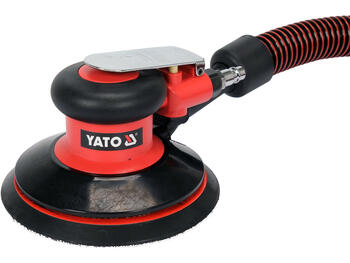 Yato pneimatiskā ekscentriskā slīpmašīna YT-09738, 150mm, 12000 apgr/min, 5mm, 0.63 MPa, 128 l/min, alumīnija korpuss (YT-09738)