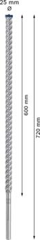 SDS-max-8X urbis 25 x 600 x 720 mm, Perforatora urbjiem EXPERT SDS MAX-8X TRIECIENURBIS PERFORATORIEM, 2608900242, BOSCH (2608900242)