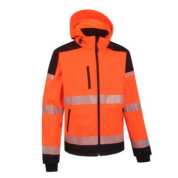 Pesso Hi-vis softshell jaka PALERMOOS, 8000 mm, 5000 g/m²/24 h, 100% poliesteris, regulējami piedurkņu gali (PALERMOOS)