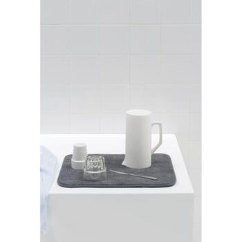 Brabantia 117626 коврик для сушки посуды из микрофибры, тёмно-серый, 47x40 см, складывается, стирка при 60°C (117626)