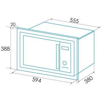 Edesa Микроволновая печь EMW-2530-IG BK 929270361, 25л, 900Вт, 1.2кВт, 5 программ приготовления, 3 программы гриля (929270361)
