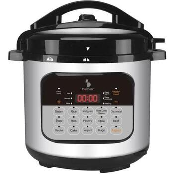 Beper Multivārāmie katli P101COS002, 6l, 1000W, 15 programmas, LED displejs, atliktais starts, nerūsējošais tērauds (P101COS002)