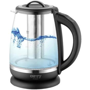 Adler Чайник CR 1290, 2200 W, 2 L, Стекло, 360° поворотная база, Автоотключение (CR 1290)