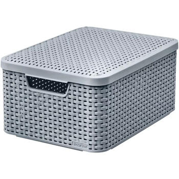 Коробка с крышкой Style M 39,3x29,3x18,7см светло-серая 0803618099 Curver (0803618099)