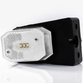 Piekabes priekšējais LED gabarītlukturis ar turētāju un vadu, 12V/24V; FT-001BILED FRISTOM (FT-001BILED)
