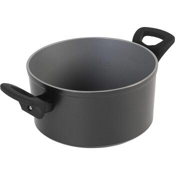 Russell Hobbs Перламутровая кастрюля RH01712EU, 20см, алюминий, матовый серый, 10см, с крышкой, можно мыть в посудомоечной машине (RH01712EU)