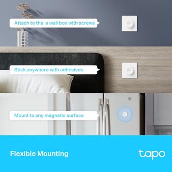 TP-Link Tapo S200D умный диммер-выключатель TAPOS200D батарейный CR2032 Белый (TAPOS200D)