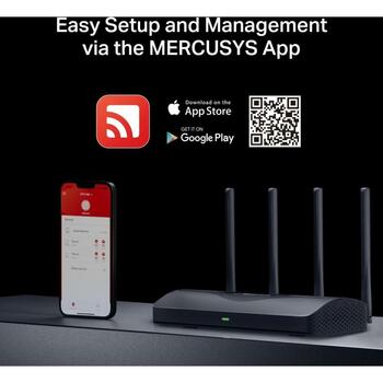 Беспроводной маршрутизатор Mercusys MR27BE, 3600 Мбит/с, 2.5 Гбит/с WAN, 2.5 Гбит/с LAN, 4x внешние антенны, EasyMesh, WPA3 (MR27BE)