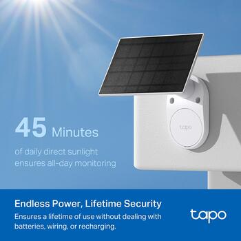 TP-LINK Tapo C410 KIT, 2K 3MP, 2304x1296, 15fps, 125°, 9m, IP65, 512GB, Wi-Fi, солнечная система питания (TAPOC410KIT)