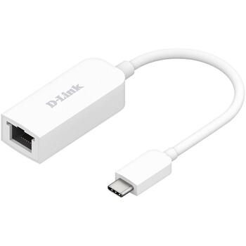 D-Link Сетевой адаптер DUB-E250, 2500Mbit/s, 2.5GBase-T x 1, USB-C, Thunderbolt 3, проводной, белый (DUB-E250)