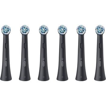 Oral-B Nomaināmas zobu birstes galviņas iO UltimateClean EB6, 6 gab, melnas, pieaugušajiem, vidēja cietība, saderīgas ar Oral-B iO (iO refill UltimateClean Black 6)