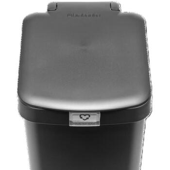 Brabantia StepUp 800306 ведро с педалью, 16 л, 91% переработанный, держатель этикеток, тихая крышка (800306)