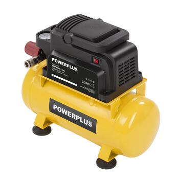 Powerplus Kompresors POWX17215, 750W, 8bar, 50l/min, 6L, Bez eļļas, Spiediena regulators, Drošības vārsts (POWX17215)