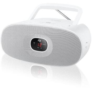 Muse портативный радиo CD-плеер MD-202RDW, AC 230V, FM/MW, LED-дисплей, CD-RW/CD-R/CD-DA, белый (MD-202RDW)