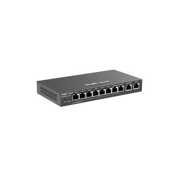 Ruijie RG-EG210G-P-V3 PoE+ гигабитный маршрутизатор, 5xGbE, 4xPoE+ 110W, 600Mbps, 100 пользователей, 256MB RAM, 32MB Flash, черный (RG-EG210G-P-V3)