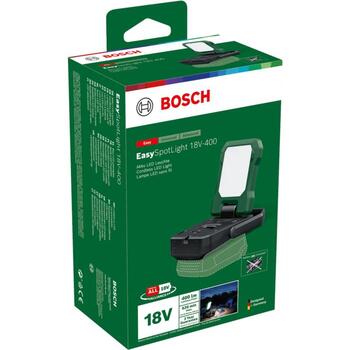 Bosch EasySpotLight 18V-400 06039A1200 светодиодный фонарь, 18В, 400 лм, 3 уровня, теплый/холодный свет, USB-C power bank (06039A1200)
