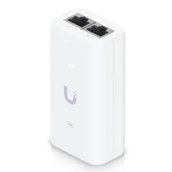 PoE адаптер до 15 Вт PoE Gigabit RJ45 48 В DC 802.3af с AC кабелем и PoE выходом U PoE A F Белый Ubiquiti (U-PoE)