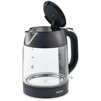 Zelmer ZCK8025 электрический чайник, 71507002P, 1.7 л, 2200 Вт, стекло, черный, LED, поворотная база 360° (71507002P)