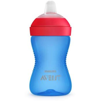 Philips Avent My Grippy учебная чашка SCF802/01, 300мл, 9м+, синяя, защита от протекания, мягкий носик, без BPA (SCF802/01)