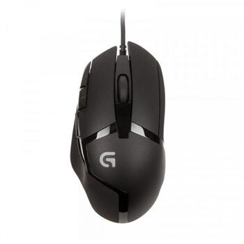 Logitech spēļu datorpele G402 Hyperion Fury 910-004068, USB Type-A, 4000 DPI, 8 pogas, 420 IPS, 1000 Hz, 1 ms, 20 G (910-004068)