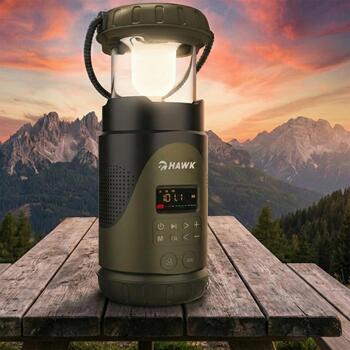 Hawk Портативное ручное радио HWRDI430GN, FM/AM, Bluetooth, Функция внешнего аккумулятора, Фонарь, SOS, 10W (HWRDI430GN)