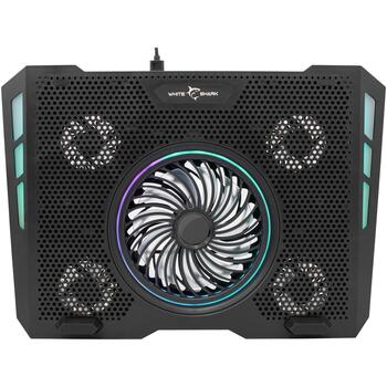 White Shark Охлаждающая подставка AURORA GCP-13, 17,3 дюйма, 1400-2500 об/мин, 5-15 дБА, USB 2.0, 2 порта, 0,7 м, 5 В, 20-30 CFM (AURORA)