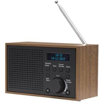 Denver Радиоприемник DAB-46DGR 111111000390, 2W, DAB+, FM, LCD, Будильник, 4xAA батареи (111111000390)