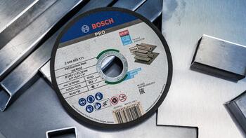 Griešanas disks Rapido 115x22x1mm,INOX 10gab., Mazām leņķa slīpmašīnām PRO STAINLESS STEEL AND METAL GRIEZĒJDISKS, 2608603254, BOSCH (2608603254)