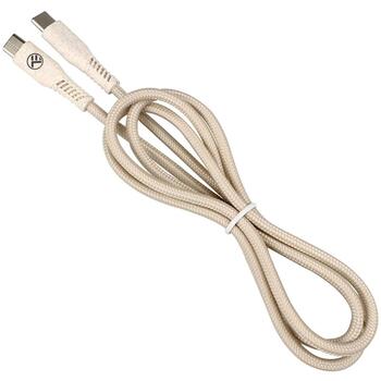 Tellur Кабель передачи данных Type-C на Type-C TLL155441, 100см, 60W PD, 480Mbps, Экологичный продукт, плетеный волоконный кабель (TLL155441)