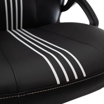 Baracuda Игровое Кресло ABALONE-B/W, 42-52см, 130кг, 5-лучевая база, черно-белый дизайн, регулируемые подлокотники (ABALONE-B/W)