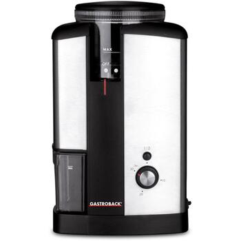 Gastroback кофемолка 42602 Design Coffee Grinder Advanced, 165 Вт, 230 В, 5 настроек помола, таймер, отсек для шнура, черный (42602)