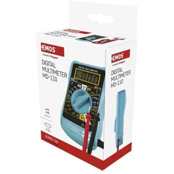 Emos Мультиметр MD-110 M0320N, 2000 µA – 200 mA, 200 mV – 300 V, 200 – 300 V, 200 Ohm – 2 MOhm, 3,5 цифровой дисплей, тест диодов (M0320N)