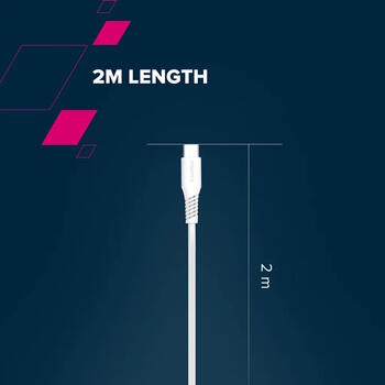 Vads ar USB C līdz Lightning savienojumu un 27 W ātro uzlādi CLN30SC C-L 2 m Balts CNS-CLN30SC20W CANYON (CNS-CLN30SC20W)