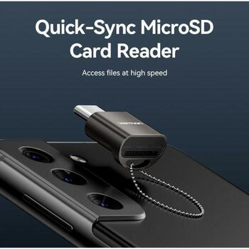 Vention karšu lasītājs CLMH0, USB 2.0 Type-C, 1 slots, 512GB, 480 Mbit/s, pelēks, bez draiveriem, saderīgs ar MacOS, Android, iOS (CLMH0)