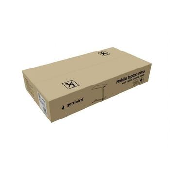 Gembird Мобильный стол для ноутбука на колесах, TVS-DESK-02-BK, Черный, Глубина 400/470 мм, Ширина 770/890 мм, Высота 1045/175 мм (TVS-DESK-02-BK)