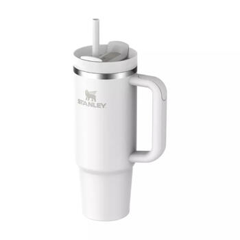Stanley® Термокружка с трубочкой The Quencher H2.O FlowState Tumbler 2810824803, 1.18L, белый, 90% переработанная сталь (2810824803)
